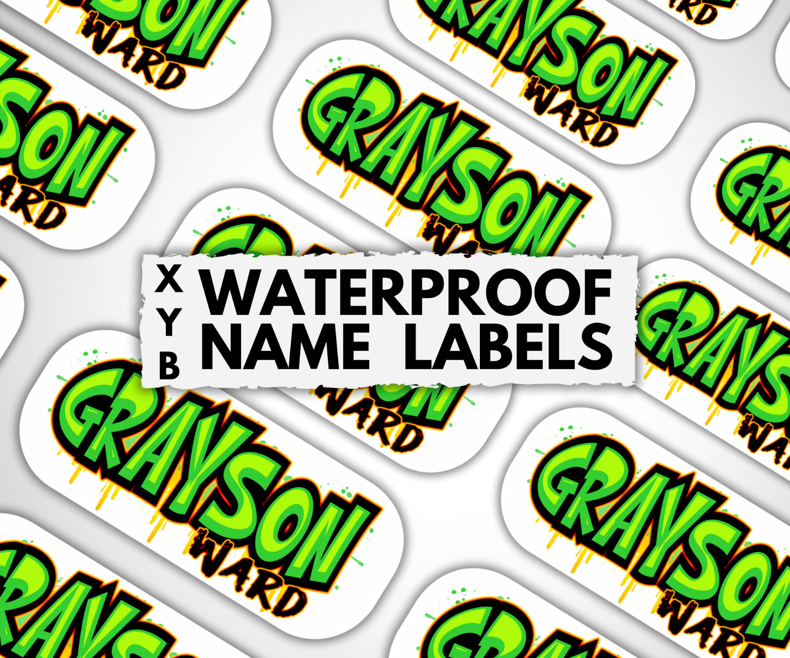 Custom Waterproof Name Labels for School, Daycare, Bottles, Lunchboxes gallery