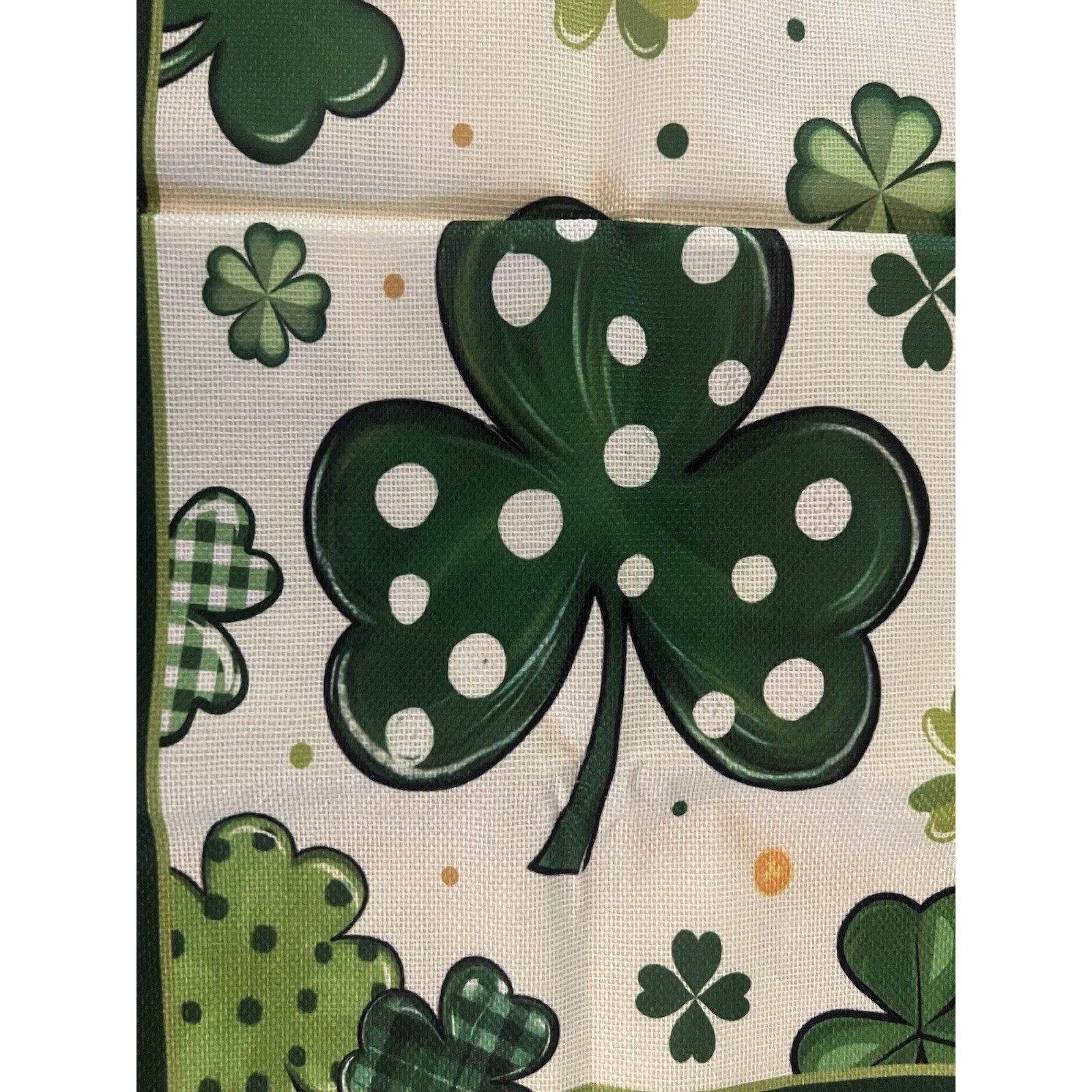 St Patrick's Day Table Runner 12x71 Shamrock Clover Green Holiday Table Decor gallery