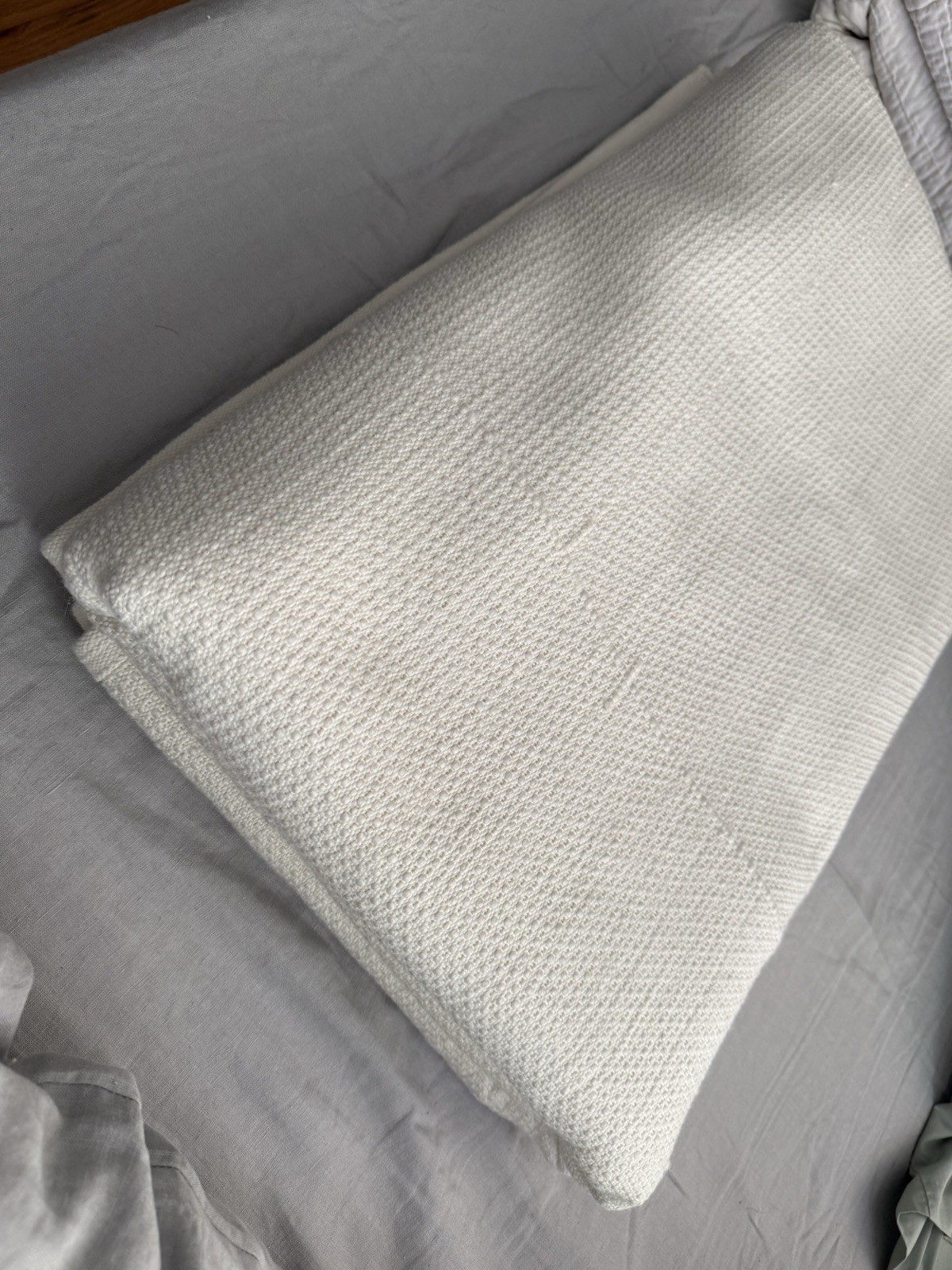 CB2 Exclusive Berrini Handwoven Warm White Full/Queen Bed Blanket gallery