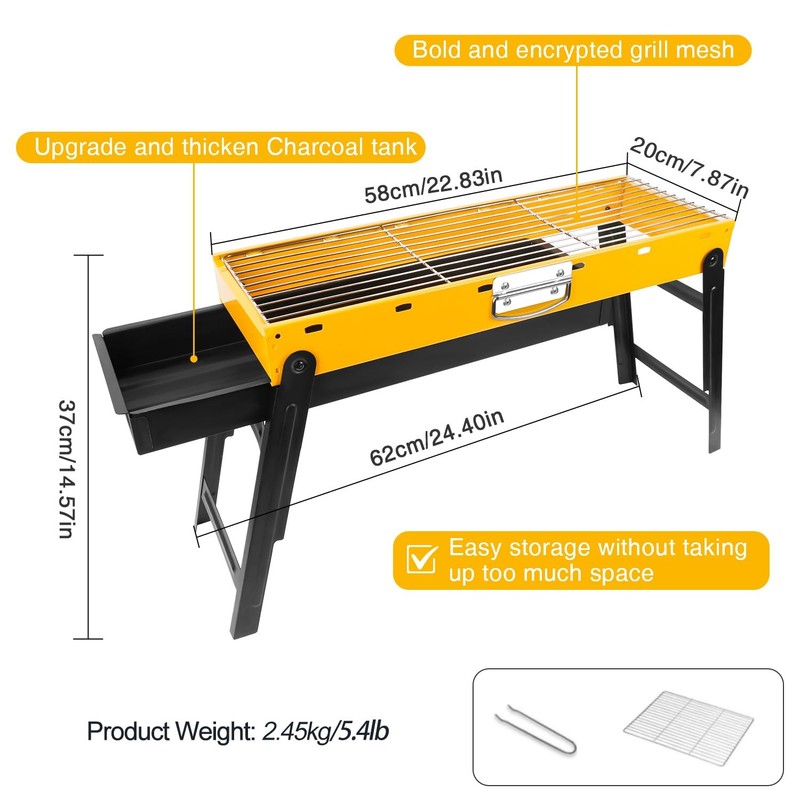 Compact Portable Grill Tabletop BBQ for Camping, Hiking, Picnics & Travel gallery