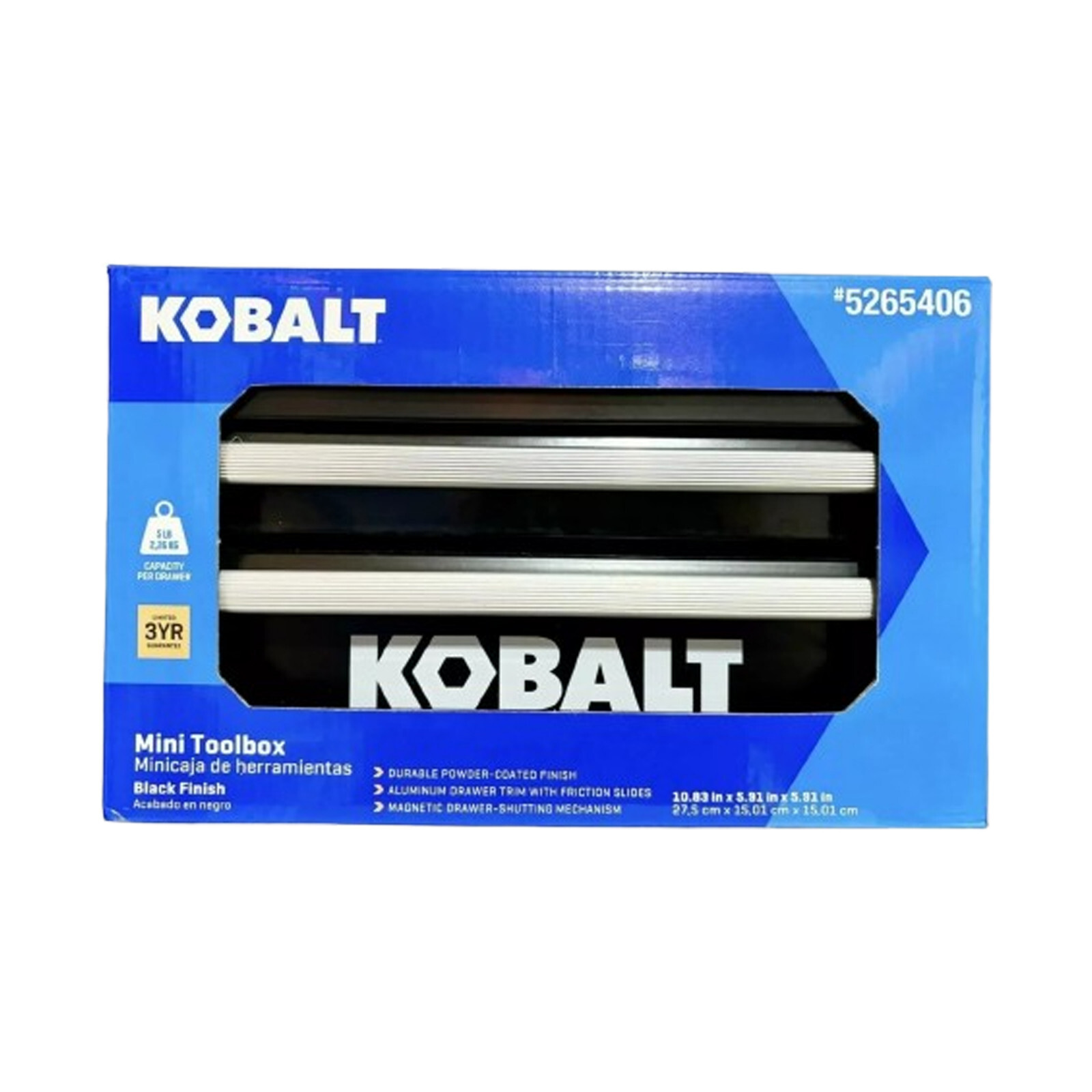 Kobalt Mini 2 Drawer Top or 3 Drawer Steel Bottom Base Tool Box Green Red Blue gallery