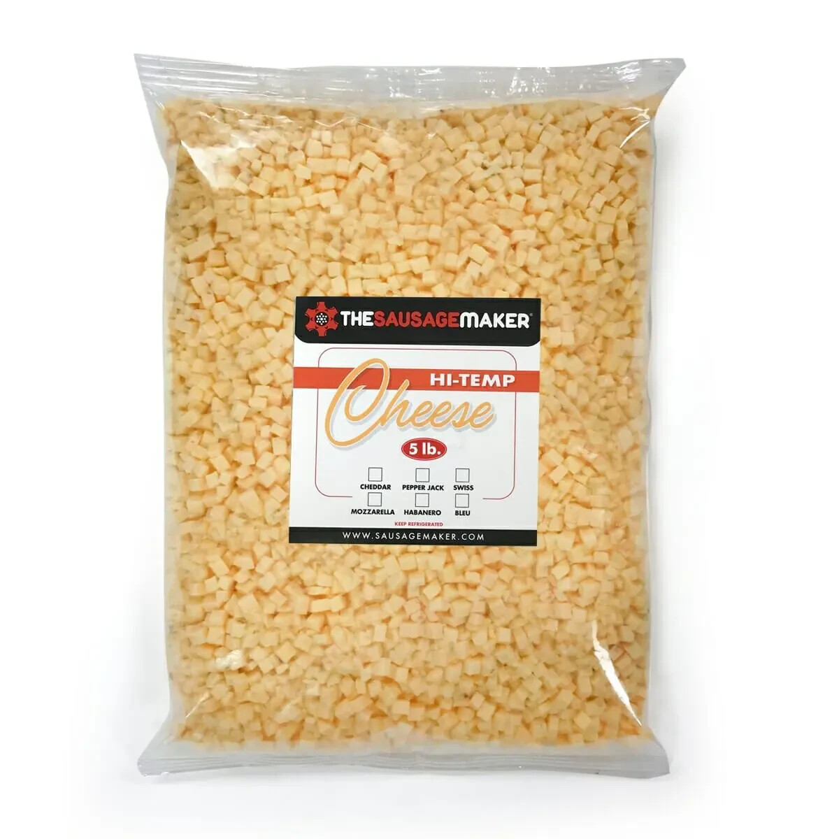 TSM® 1/4" Diced Cheddar Cheese High Temperature 400°F For Sausage Burger Patties gallery