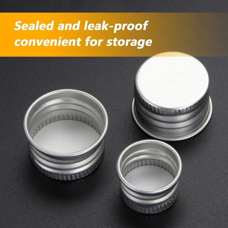 12Pcs Empty Refillable Clear Plastic Bottle with Aluminum Screw Cap,Tiny gallery