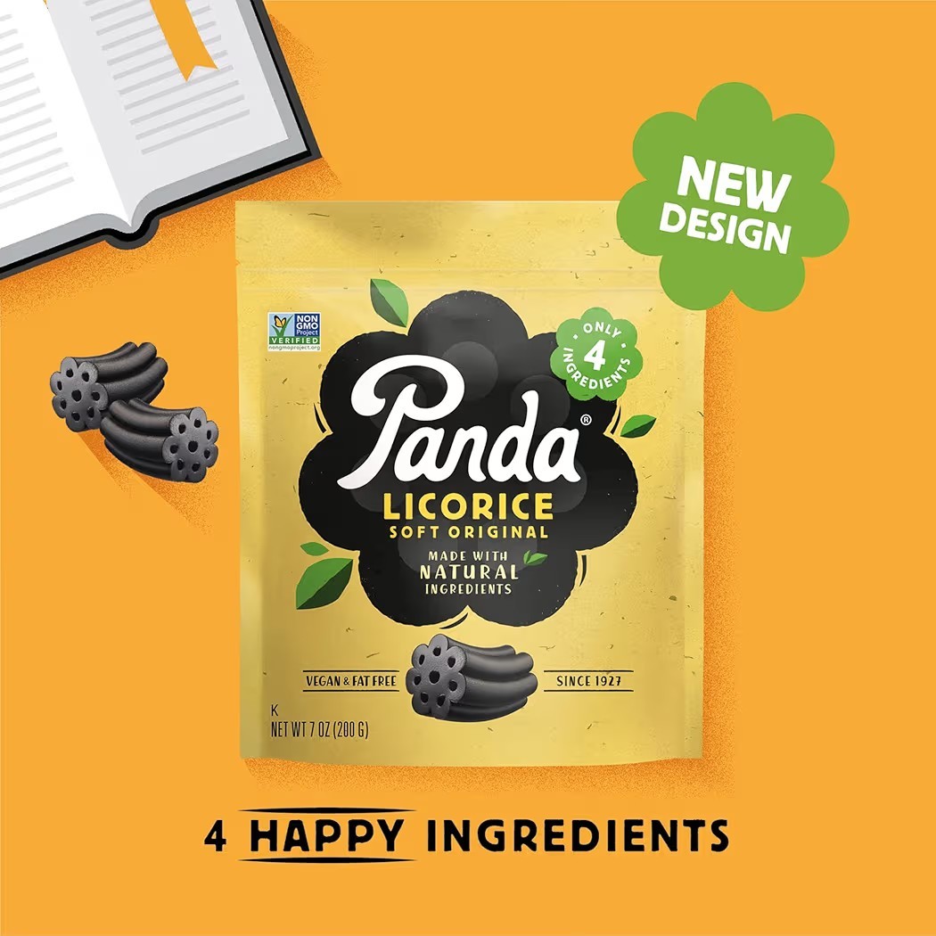 2PACK Panda Licorice Soft Black Licorice Candy 7 oz Pkg ONLY 4 INGREDIENTS gallery