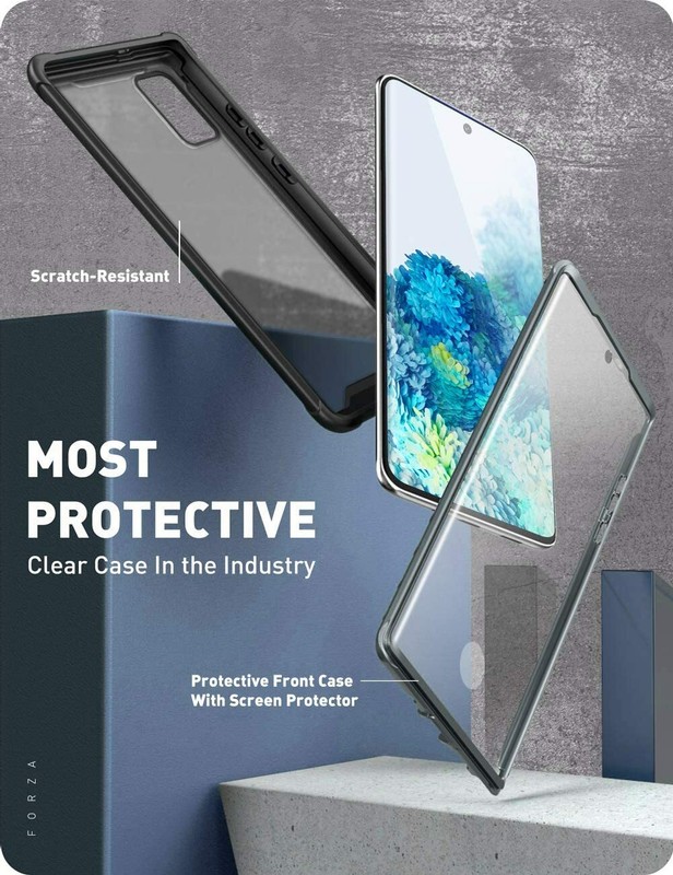 Clayco Full-Body Case Built-in Screen Cover Fingerprint ID for Galaxy S20+ Plus gallery