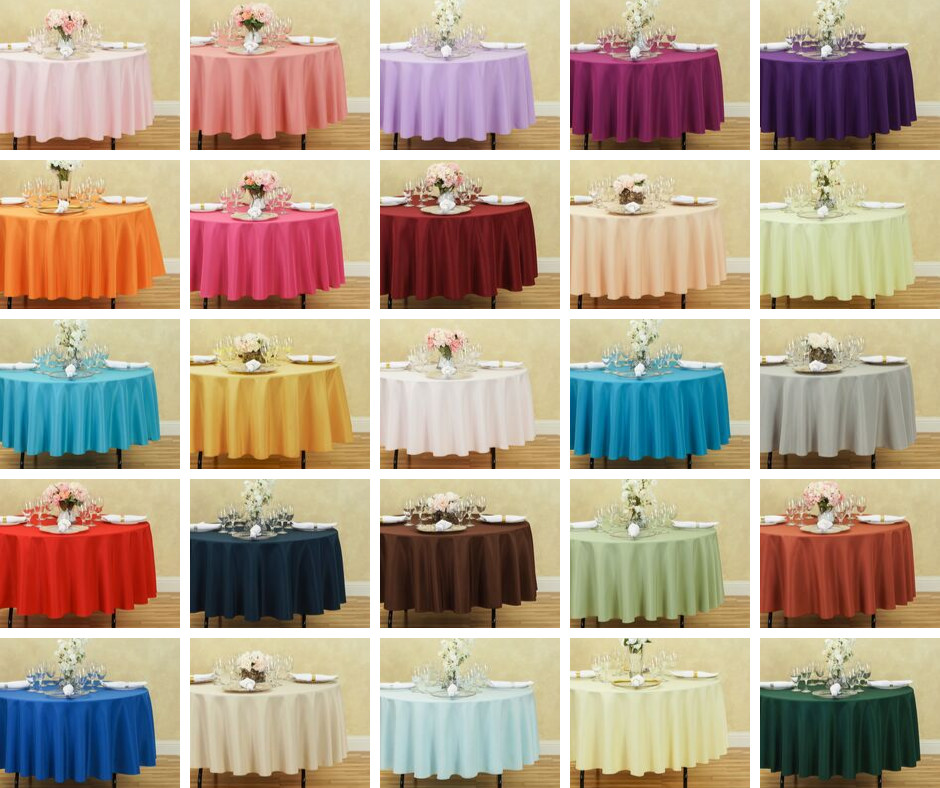 LinenTablecloth 90 in. Round Polyester Tablecloths, 23 Colors! Weddings & Events gallery