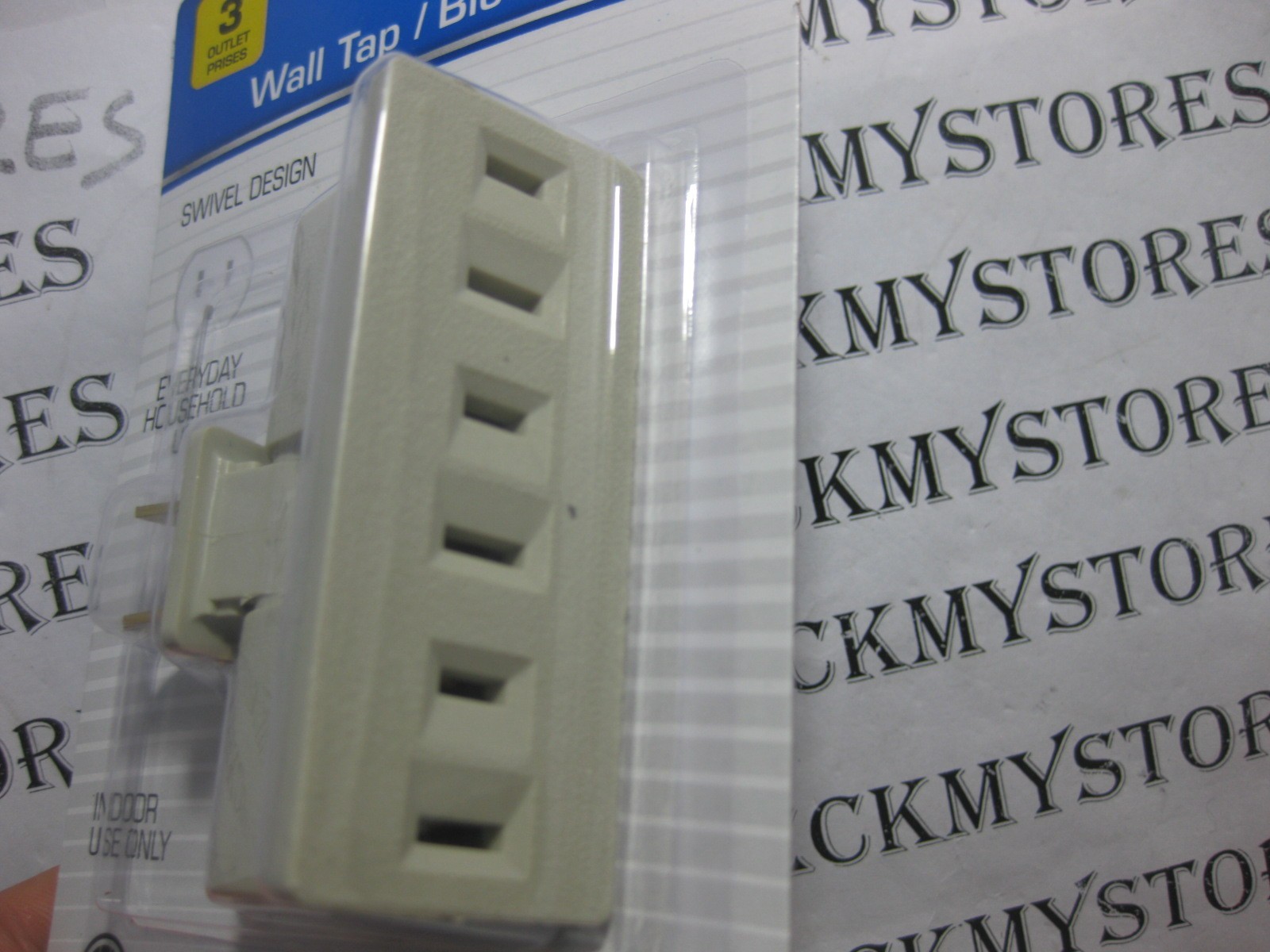 INTERTEK 3 Outlet Swivel Adaptor Keeps Cords Close To The Wall Behind Furniture gallery
