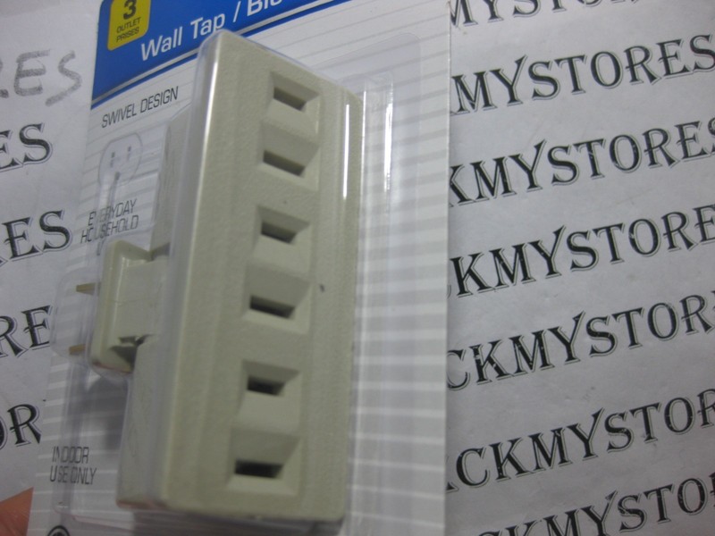 INTERTEK 3 Outlet Swivel Adaptor Keeps Cords Close To The Wall Behind Furniture gallery