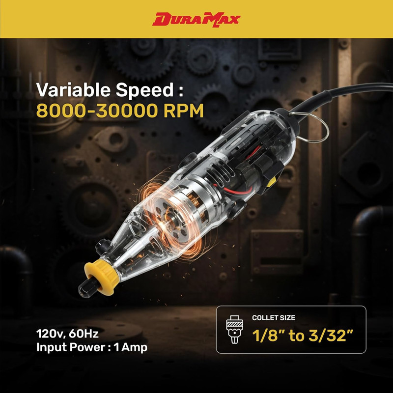 Rotary Tool Kit, 40 Pieces, Variable Speed 8000-30000 RPM, 120V, with 6-PCS Diam gallery