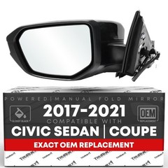 Driver Side Mirror Replacement – Compatible with 2017-2021 Honda Civic Sedan,…
