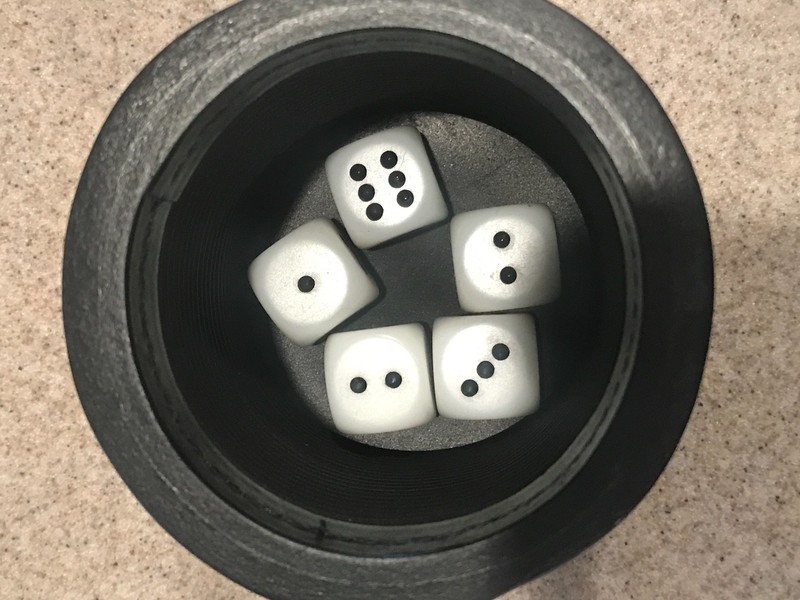 DICE CUP WITH DICE LEATHER RIBBED WALLS USA MADE FREE SHIPPING THE REAL DEAL gallery