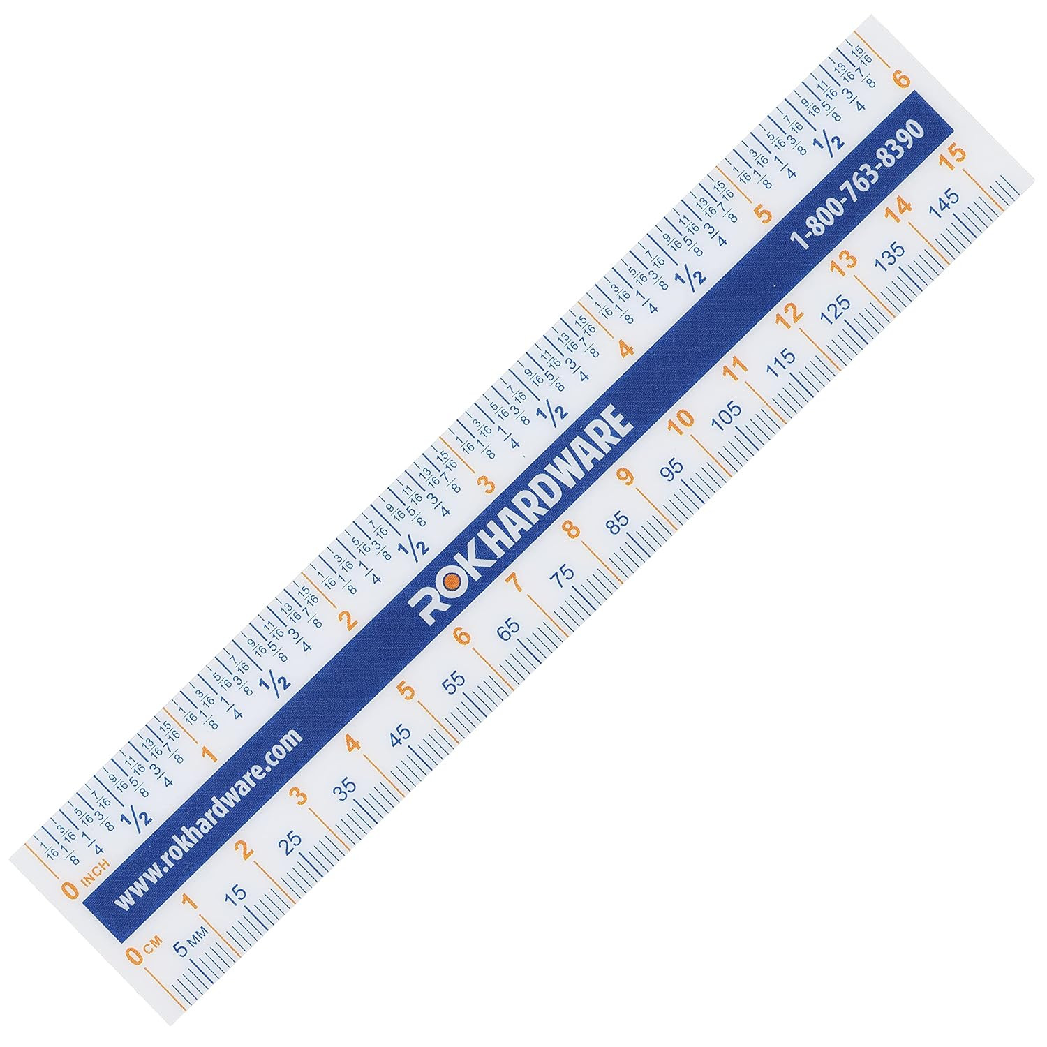 Hardware Measuring Plastic Flexi 6" Easy Read 15 cm English Metric 150 mm Rul... gallery