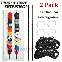 2× Cap Rack Closet Hanger Baseball Hat Wall Door Holder Hook Storage Organizer