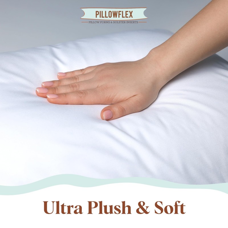 Pillowflex Synthetic Down Pillow Insert - 14x36 14 Inch by 36 Inch, White gallery