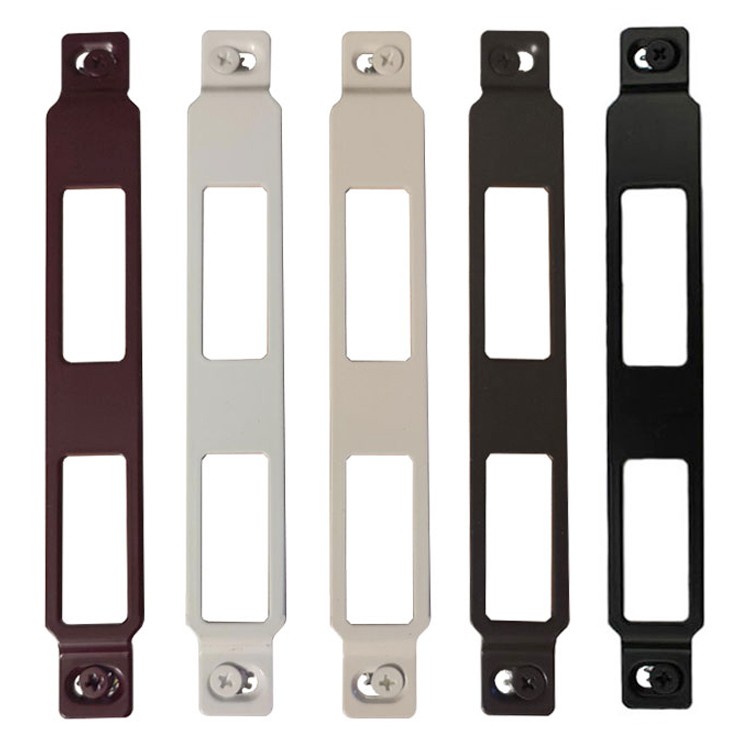 Larson Storm Door QuickFit Latch & Deadbolt Strike Plate 15/16 x 6-7/8 In gallery