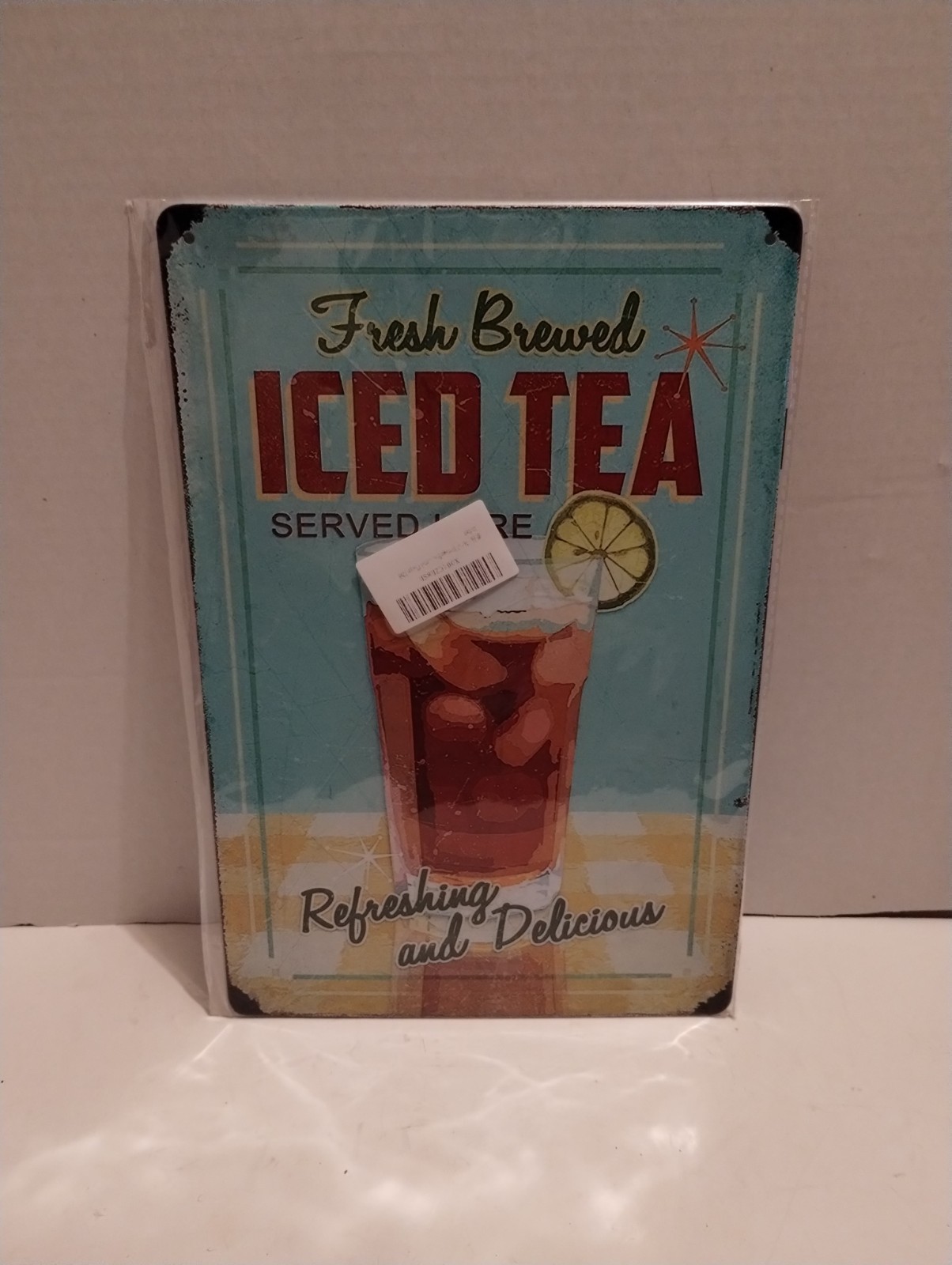 Fresh Brewed Iced Tea Metal Sign, Retro Diner Decor, Cafe Decor,Kitchen Decor gallery