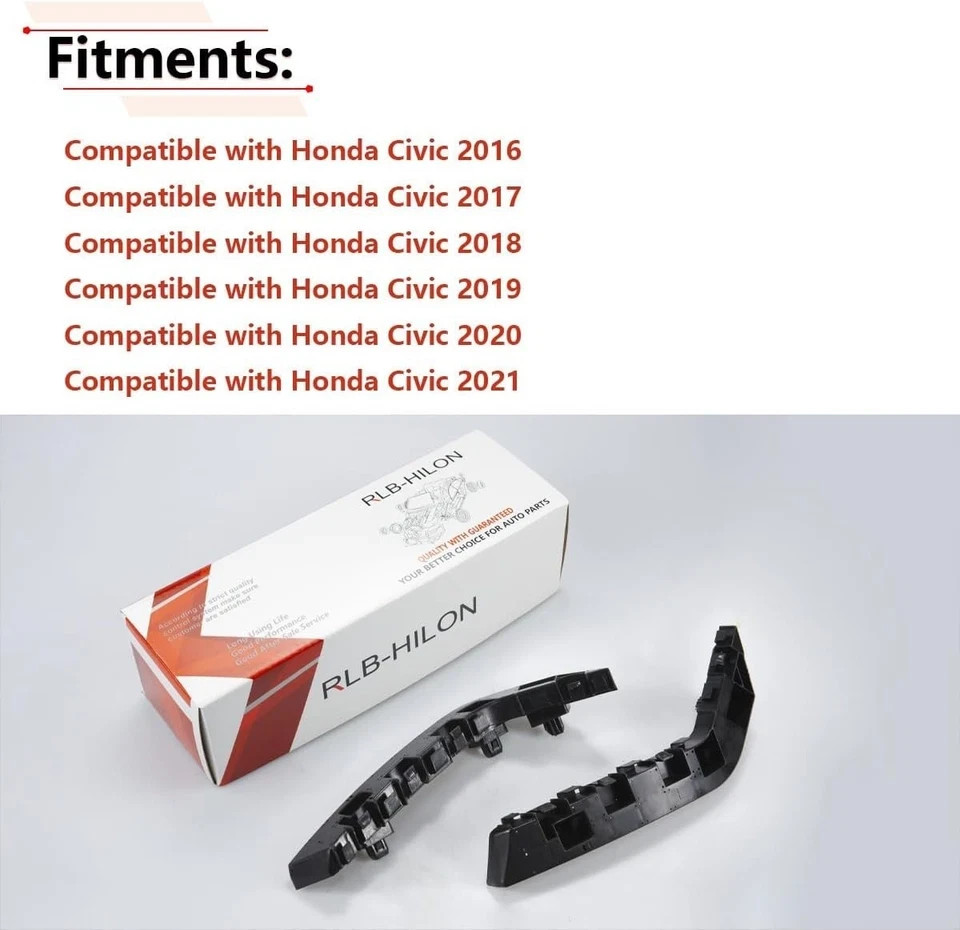 Front Bumper Bracket Compatible with Honda Civic 2016 2017 2018 2019 2020 2021 Y gallery