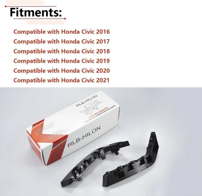 Front Bumper Bracket Compatible with Honda Civic 2016 2017 2018 2019 2020 2021 Y gallery