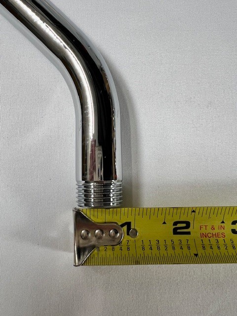 Chrome Shower Head & Shower Arm Set – 2.5 GPM – Universal 1/2" NPT – NOS gallery