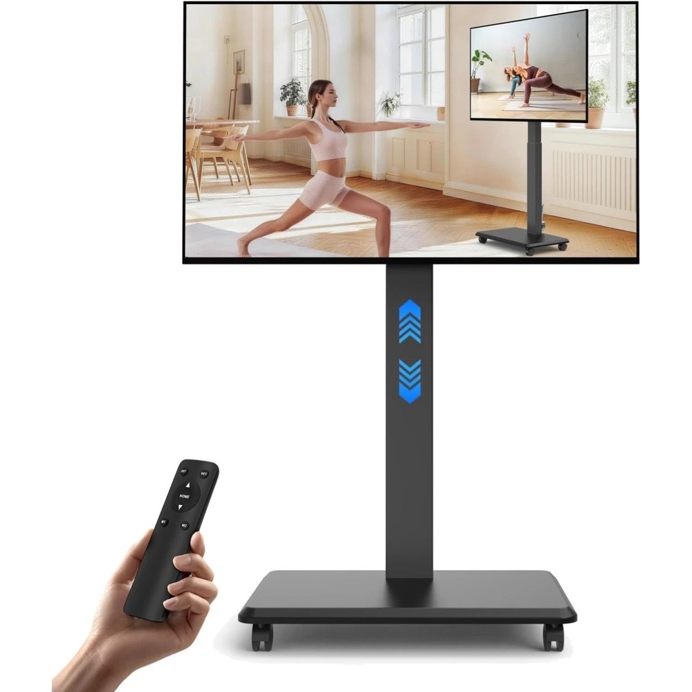 Mobile Electric Height Adjustable TV Stand for 32-75 Inch TVs, 176 lbs Capacity