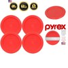 Durable 2-Cup Red Food Storage Lids - 4-Pack for Microwave & Dishwasher Use gallery