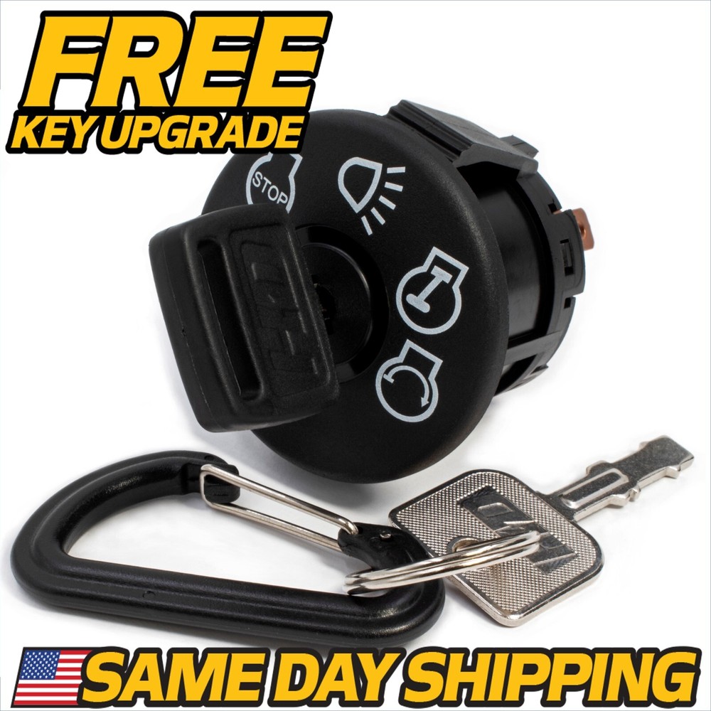 Starter Ignition Switch fits John Deere LT150 LT155 LT160 LT180 w/ 2 KEYS