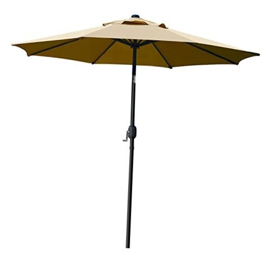 9' Patio Umbrella Outdoor Table Umbrella with 8 Sturdy Ribs () Tan gallery