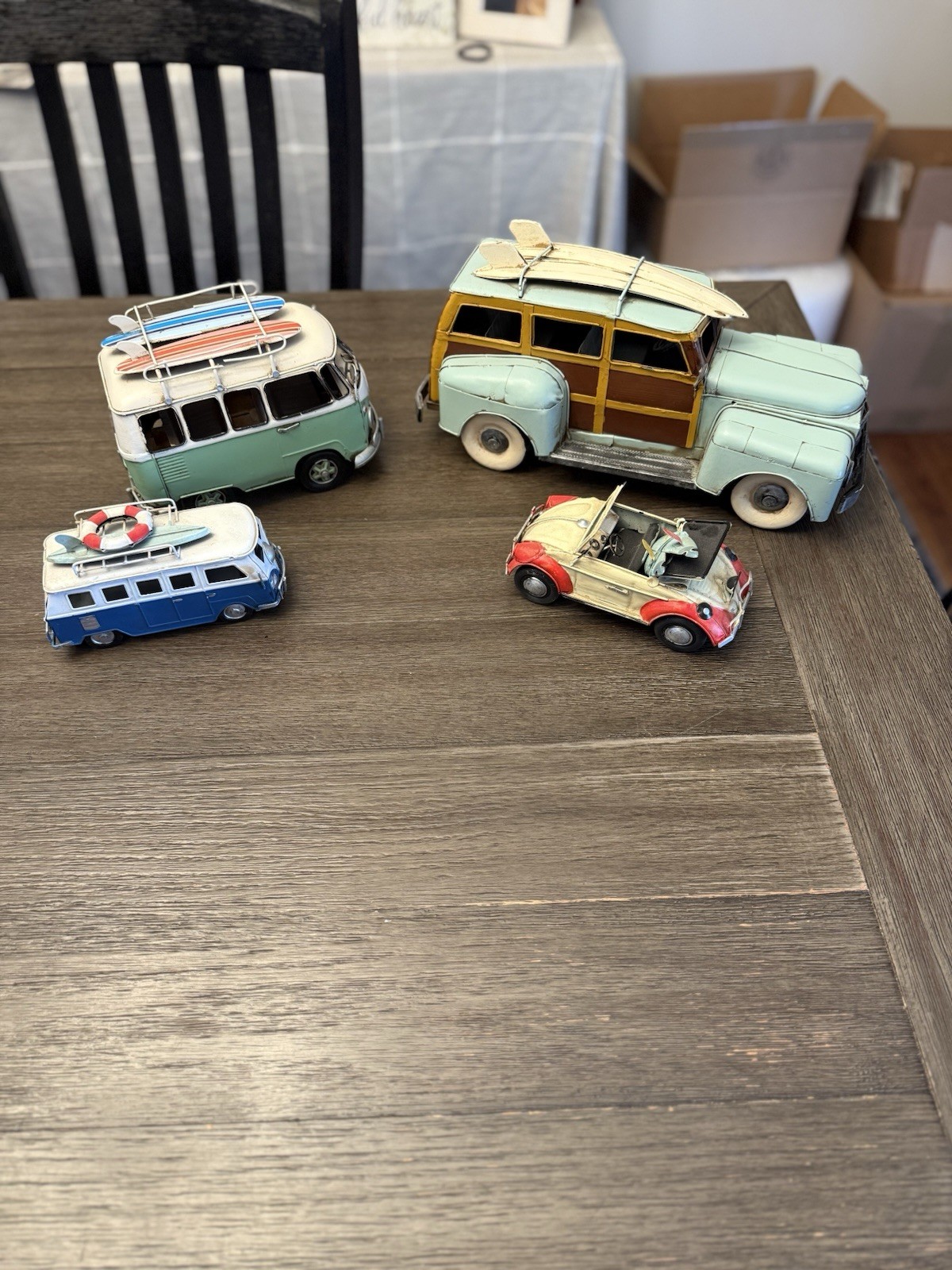 Vintage Car Model Home Decor Metal Beach Decoration Lot 4 Cars/Vans gallery