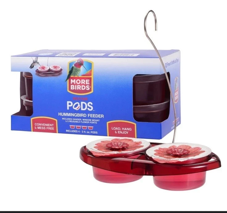 More Birds Nectar Pod Hummingbird Feeder w/ Hanger Mount 5 Ports and 4 Pods gallery