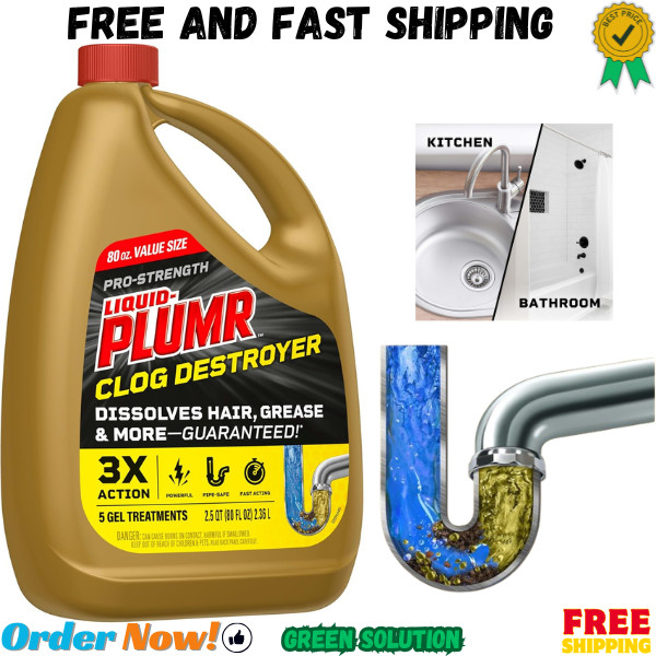 Liquid-Plumr Pro-Strength Full Clog Destroyer, Bathroom & Kitchen Sinks, Shower gallery