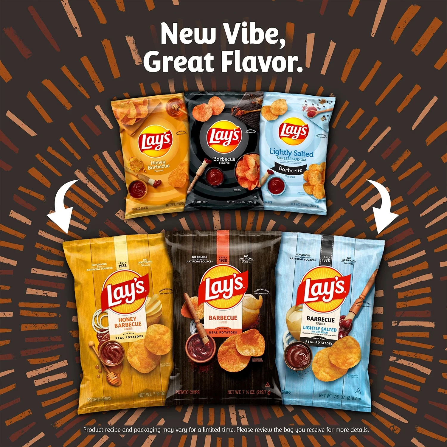Lay's Barbecue Flavored Potato Chips, Party Size, 12.5 oz Bag gallery