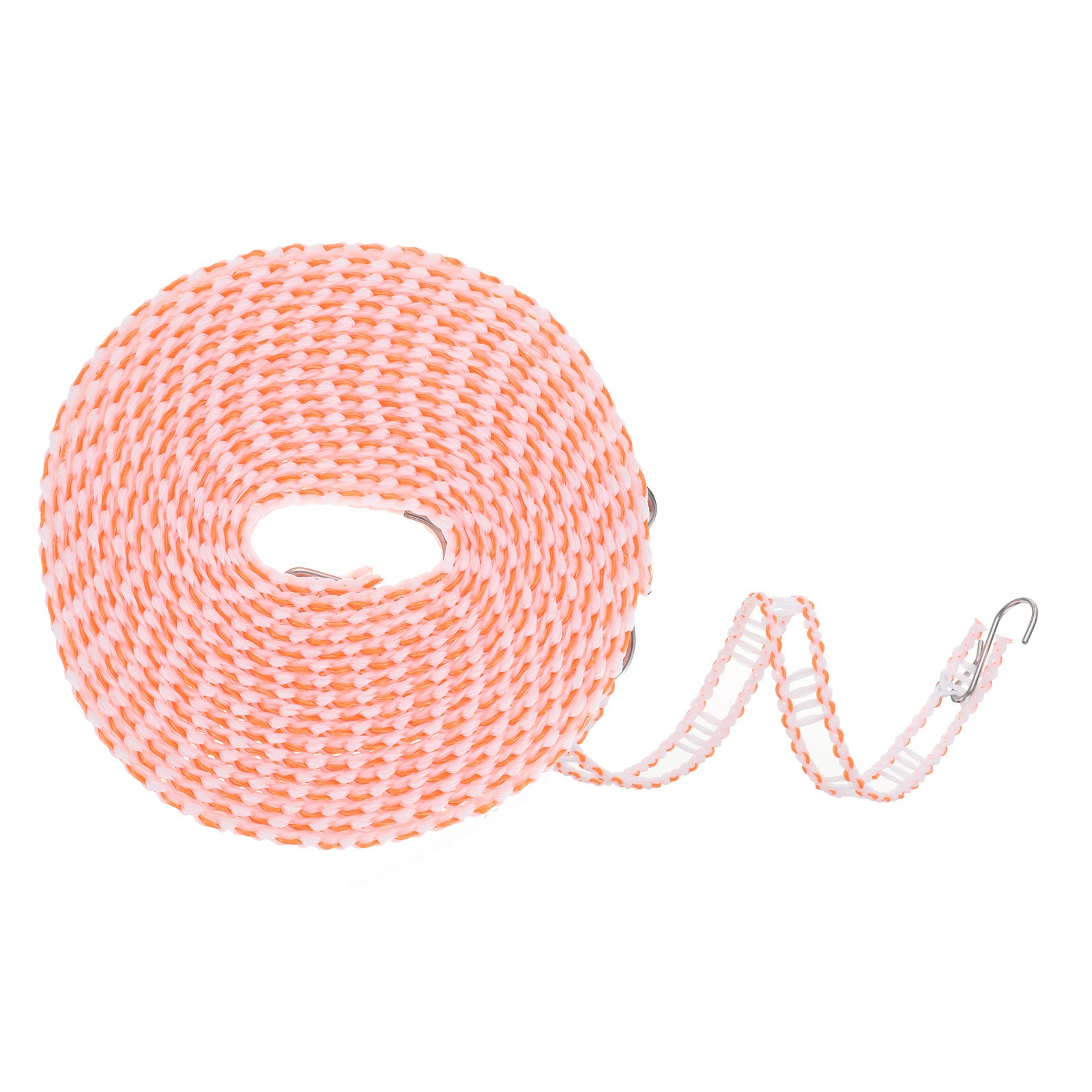 Windproof Clothesline, 5M 16.4ft Plastic Non-Slip Clothes Drying Rope, Orange gallery