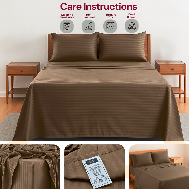 4Piece Bed Sheets 1800 Series Microfiber Comfort Deep Pocket Hotel Bed Sheet Set gallery