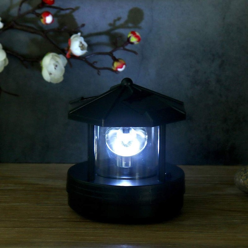 Solar Lighthouse with 360° Rotating Beacon, Waterproof Light Houses Lamp Outd... gallery