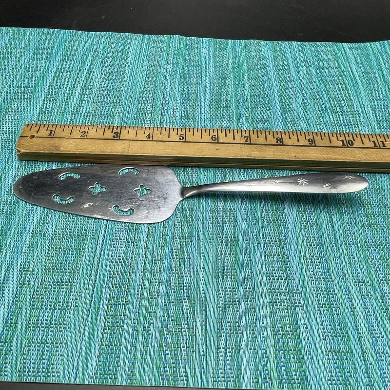 Marcrest MCF1 Atomic Starburst PIE SLICER SERVER Stainless 5 Stars MCM Vtg USA gallery