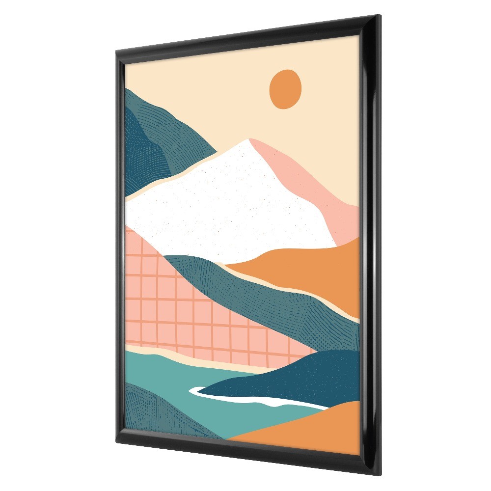 16x20 Picture Frame – Black Rounded Profile Wall Photo Frame gallery