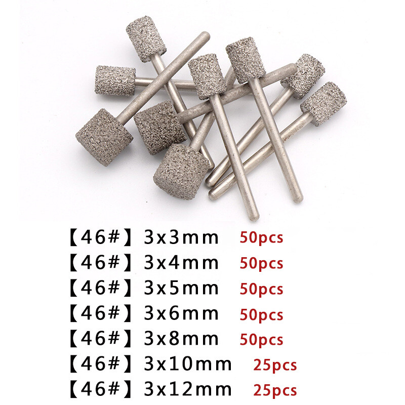 46 Grit 3mm-12 mm Coarse Brazed Diamond Grinding Head Cylindrical Polishing gallery