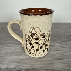 Nicholas John England Stoneware Coffee Mug Cup 4″ Pigs 8 Ounces VTG “70’s