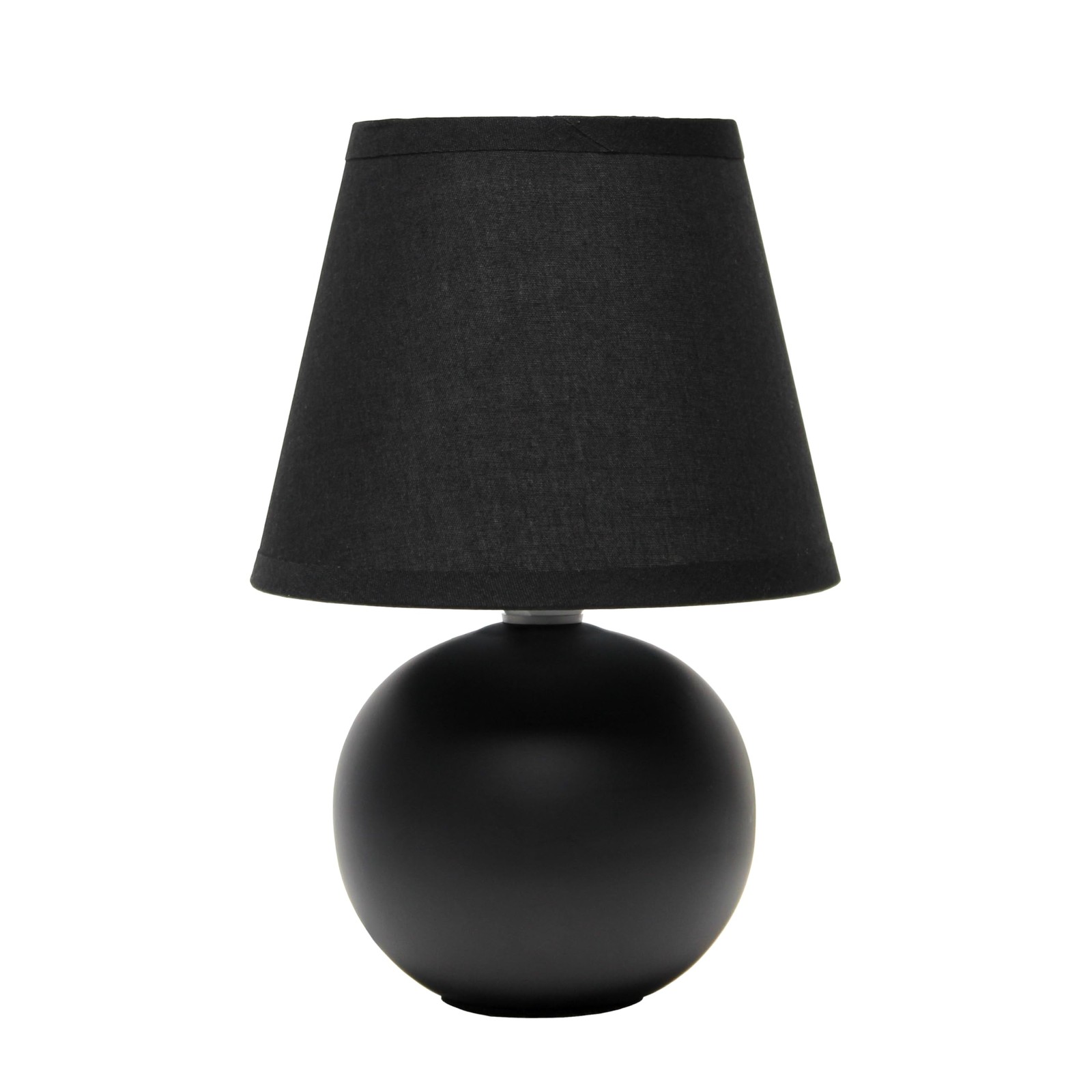 Simple Designs LT1196-BLK 8.66" Chic Little Globe Ceramic Table Lamp with Mat... gallery