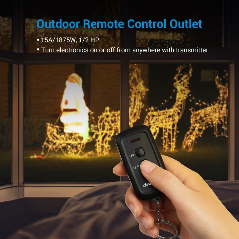 Wireless Remote Control Electrical Outlet Switch Outdoor Indoor Waterproof gallery