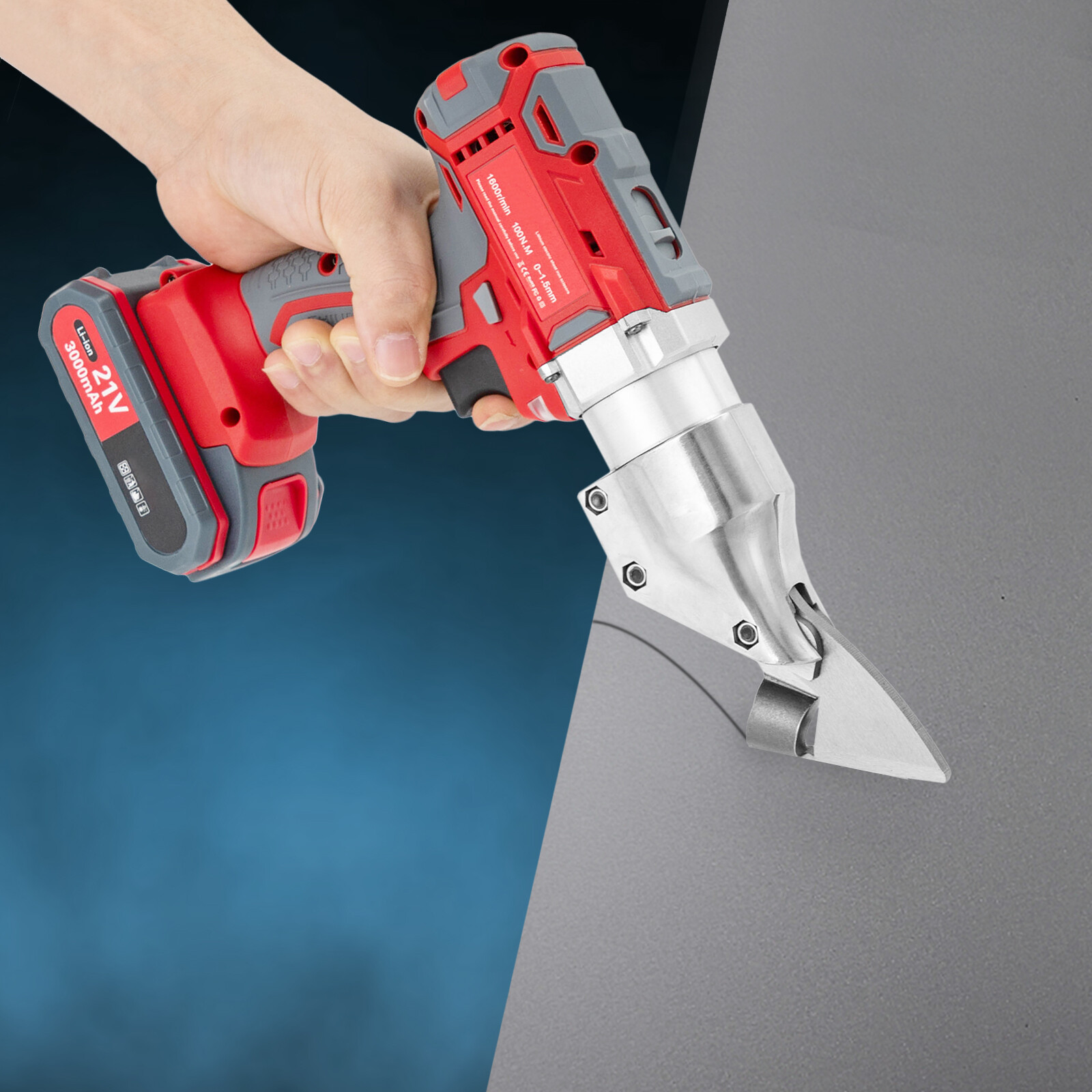 Electric Tin Snips,Sheet Metal Cutter Scissors 600W Heavy Duty Cutter Power Tool gallery