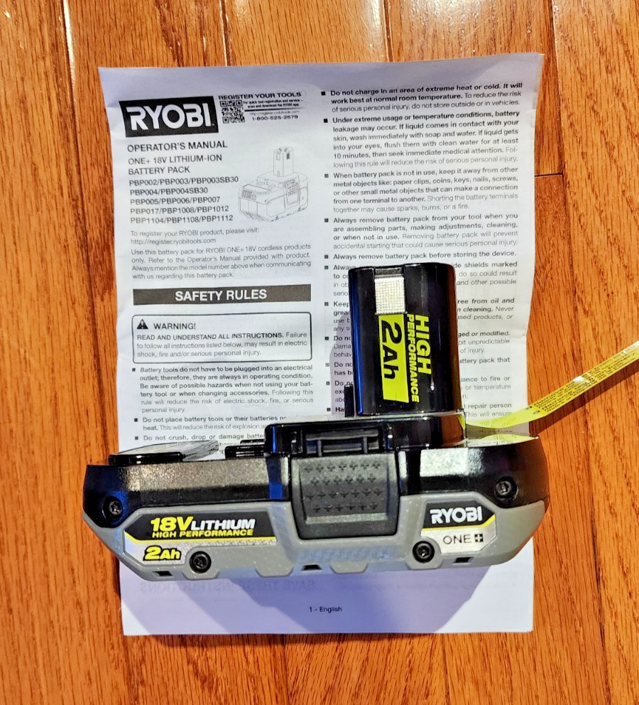 Ryobi PBP003 , 18 V One + Lithium Battery , 2 AH gallery