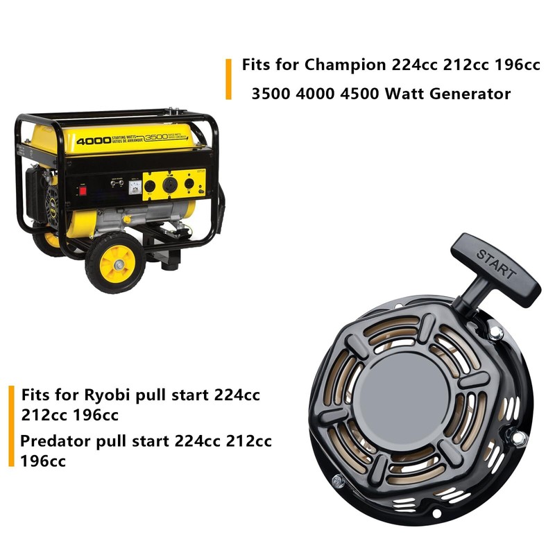 Pull Start Recoil Starter Assembly for Champion & Ryobi Engines 224cc-196cc gallery