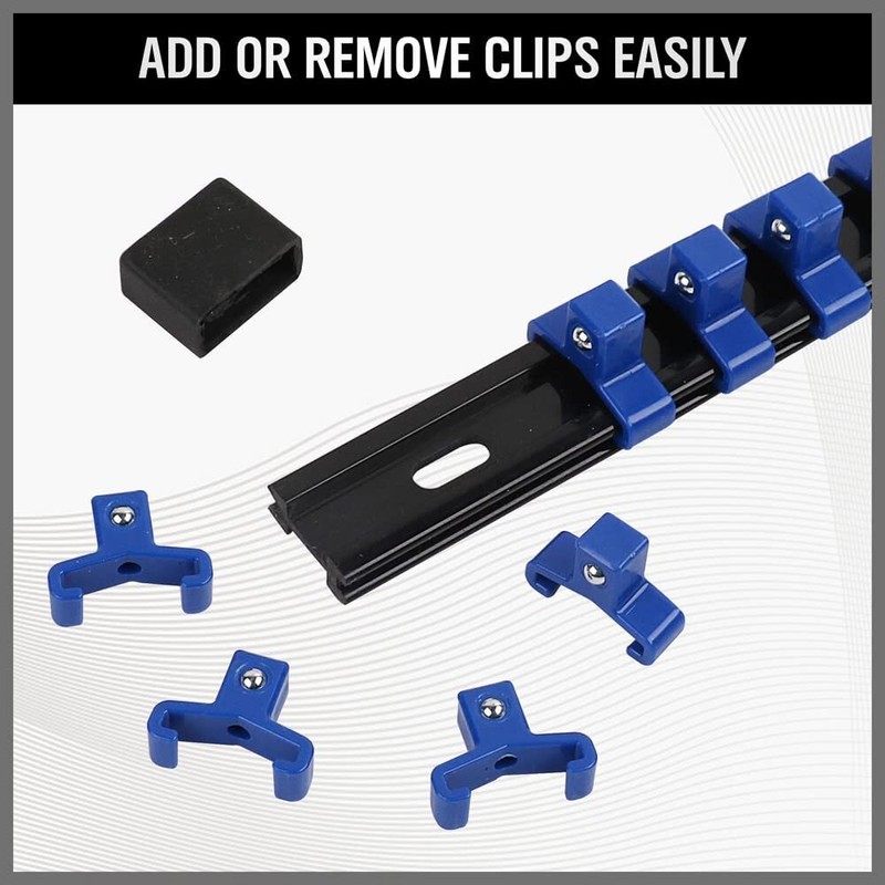 9PCS ABS Socket Organizer Portable Socket Rail Holder for Toolbox 1/4" 3/8" 1/2" gallery
