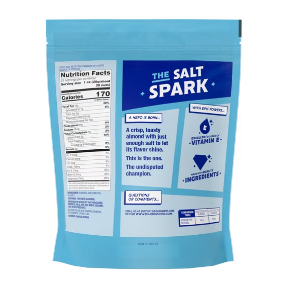 Blue Diamond Almonds, Lightly Salted Snack Almonds perfect for lunches and on-th gallery