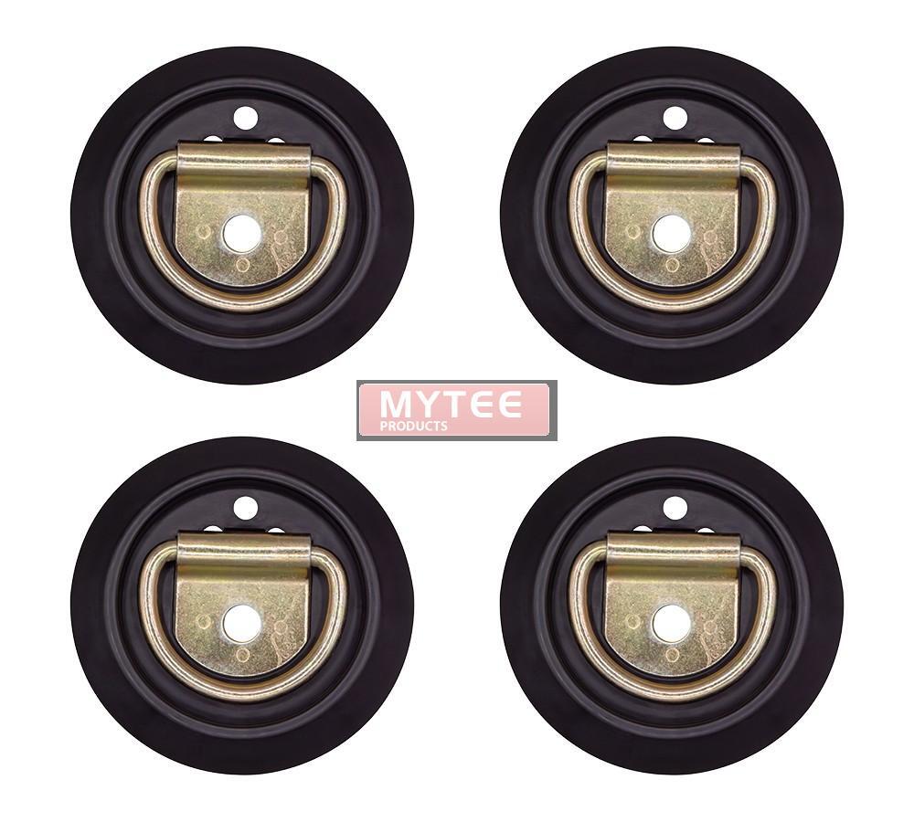 4Pk Flush Mount Recessed Anchor D-Ring Tie-Downs w/ Pan Fitting 1000 lbs WLL gallery
