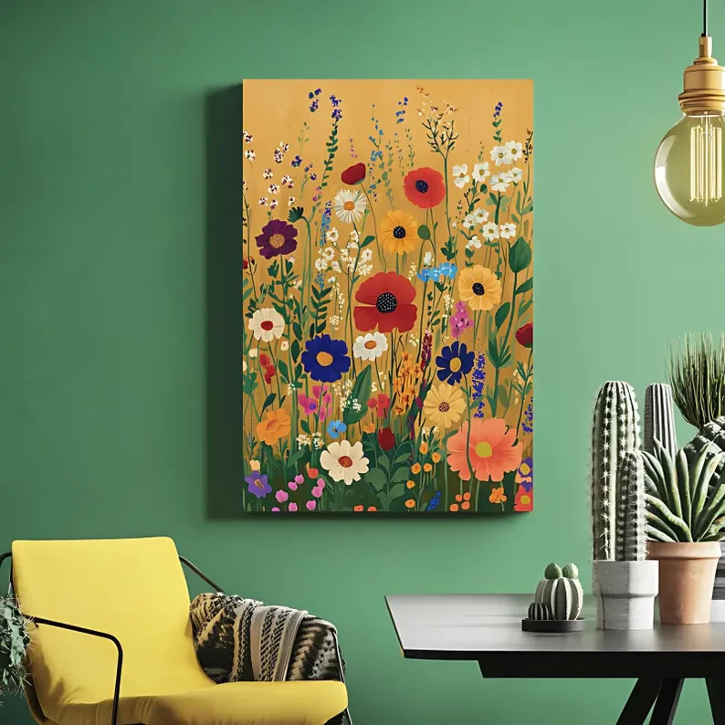 Paint by Numbers Flower Field Kit 24 Colors Beginner DIY Art gallery