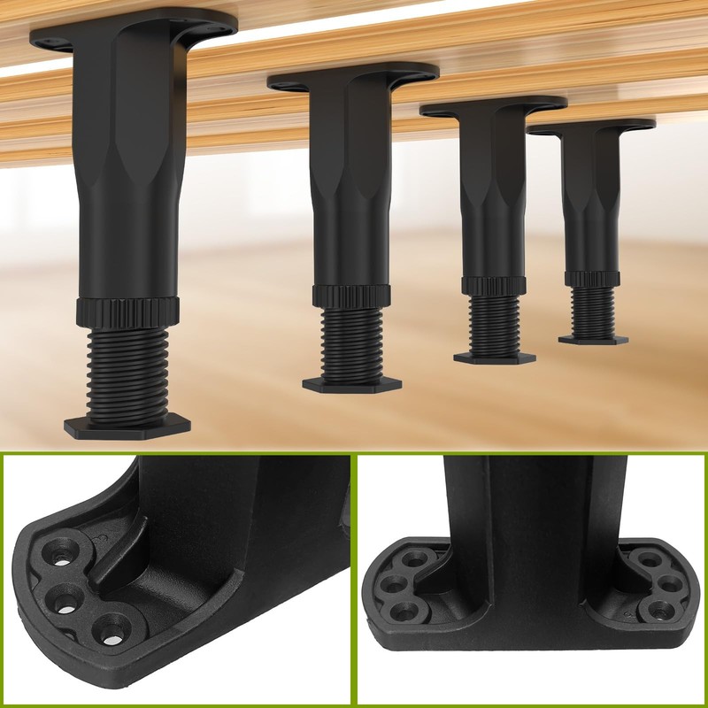 4 Pack Replacement Bed Slats Support Legs 8.314.5 Inch Queen King Adjustable gallery