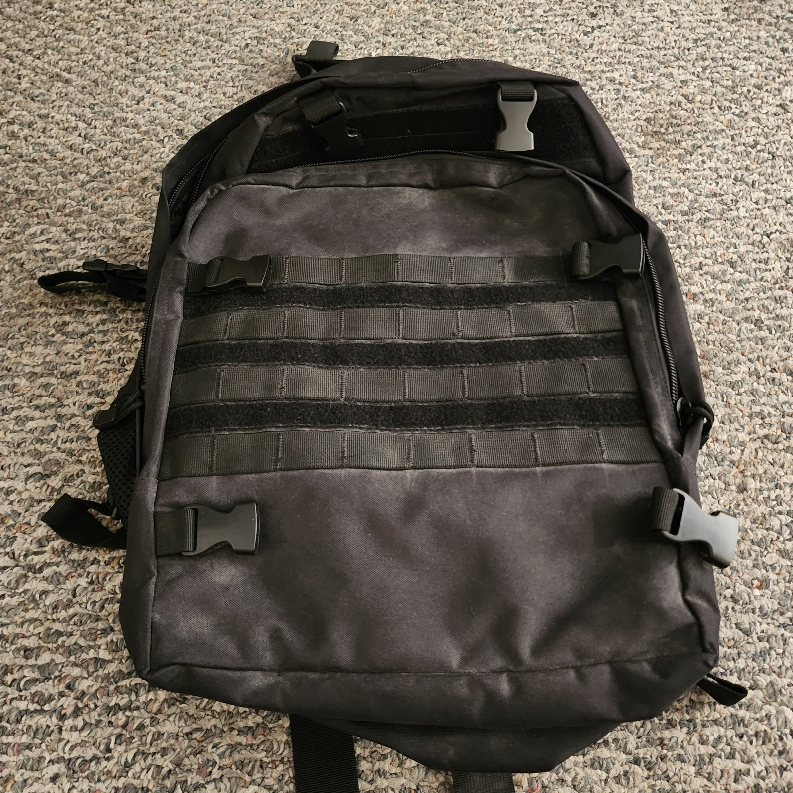 Fox Tactical Black Nylon Canvas Backpack Multi Use Pockets Padded