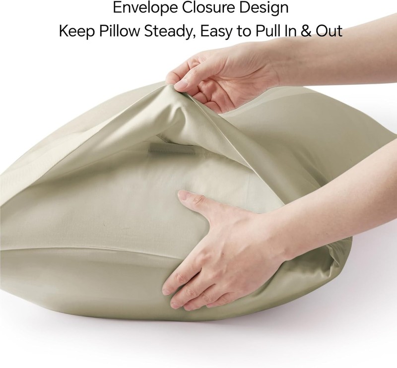 Envelope Closure Bamboo Body Pillowcase - Temperature Regulating & Soft gallery